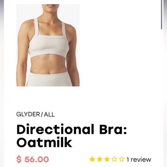 Glyder Oatmilk Ribbed Set Leggings and Directional Bra Set - Picture 5 of 5
